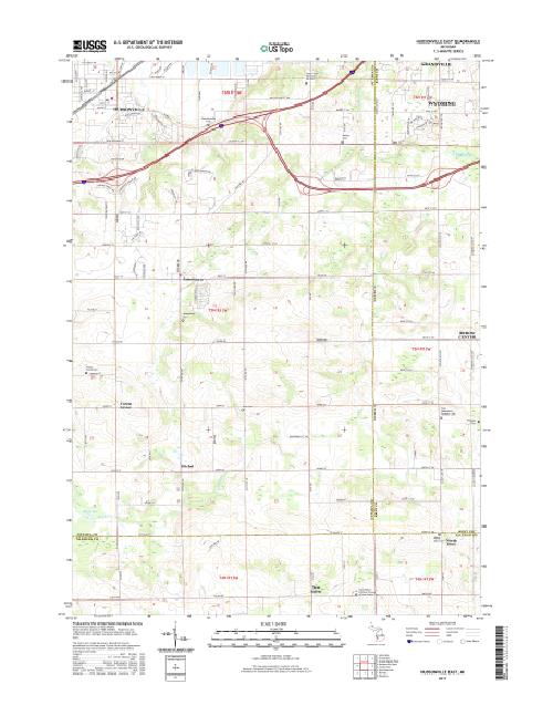 MyTopo Hudsonville East, Michigan USGS Quad Topo Map