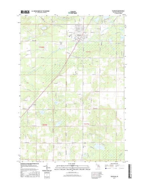 MyTopo Kalkaska, Michigan USGS Quad Topo Map