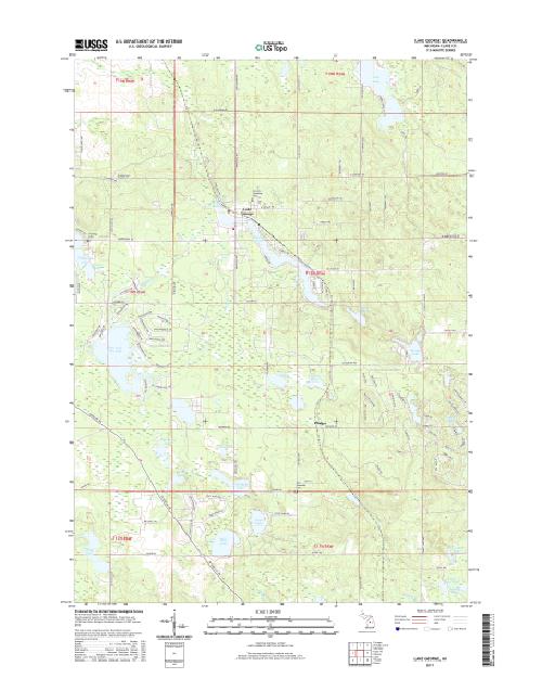MyTopo LAKE Michigan USGS Quad Topo Map