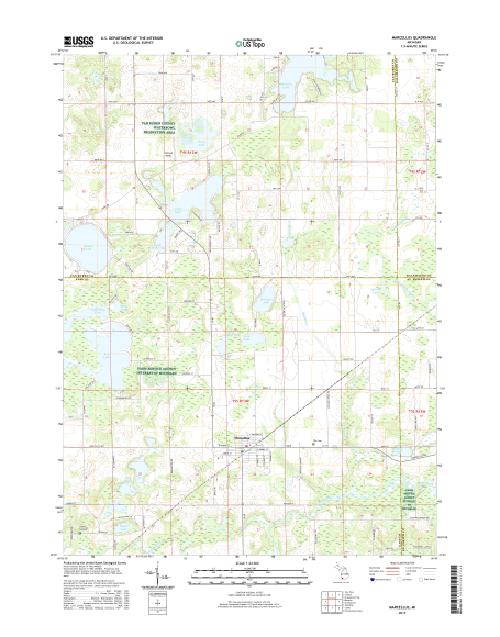 MyTopo Marcellus, Michigan USGS Quad Topo Map
