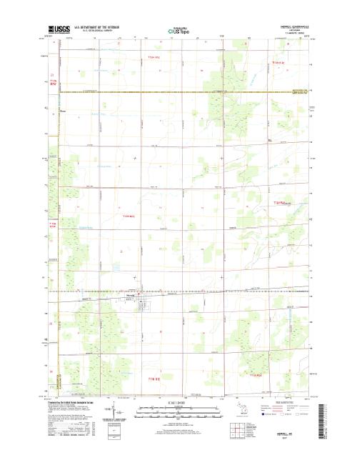 MyTopo Merrill, Michigan USGS Quad Topo Map
