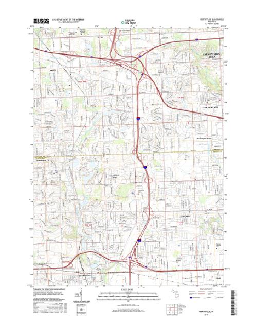 MyTopo Northville, Michigan USGS Quad Topo Map
