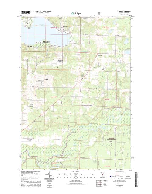 MyTopo Onekama, Michigan USGS Quad Topo Map