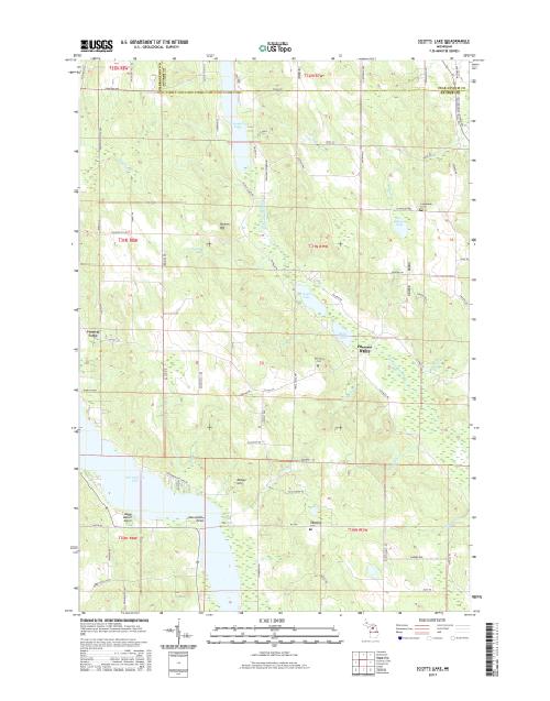 MyTopo Scotts Lake, Michigan USGS Quad Topo Map