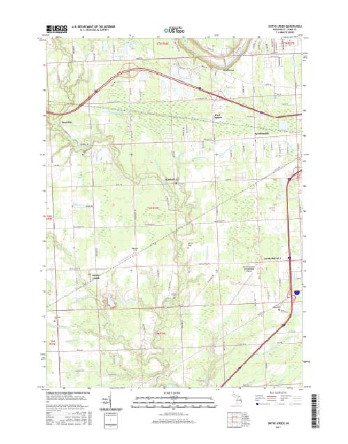 MyTopo Smiths Creek, Michigan USGS Quad Topo Map