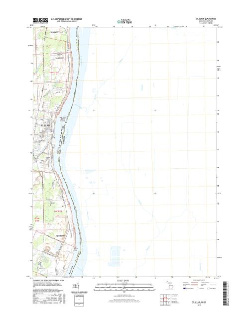MyTopo St. Clair, Michigan USGS Quad Topo Map