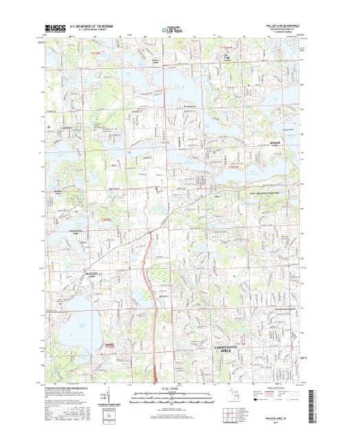 MyTopo Walled Lake, Michigan USGS Quad Topo Map