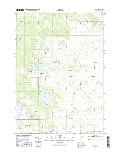 MyTopo Weidman, Michigan USGS Quad Topo Map