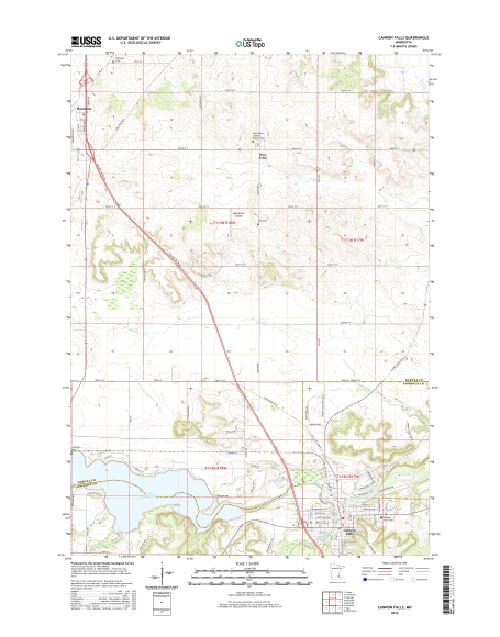 MyTopo Cannon Falls, Minnesota USGS Quad Topo Map
