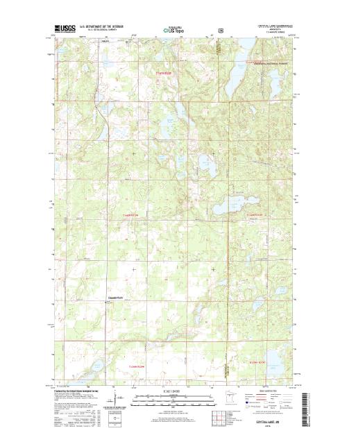 MyTopo Crystal Lake, Minnesota USGS Quad Topo Map