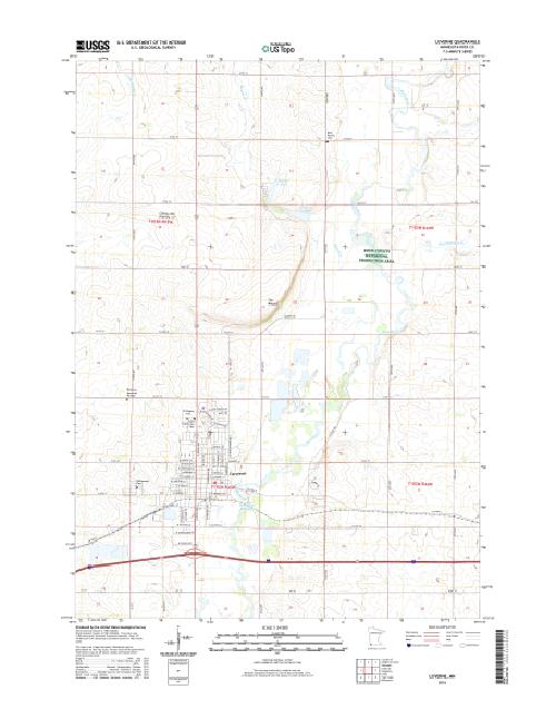 MyTopo Luverne, Minnesota USGS Quad Topo Map