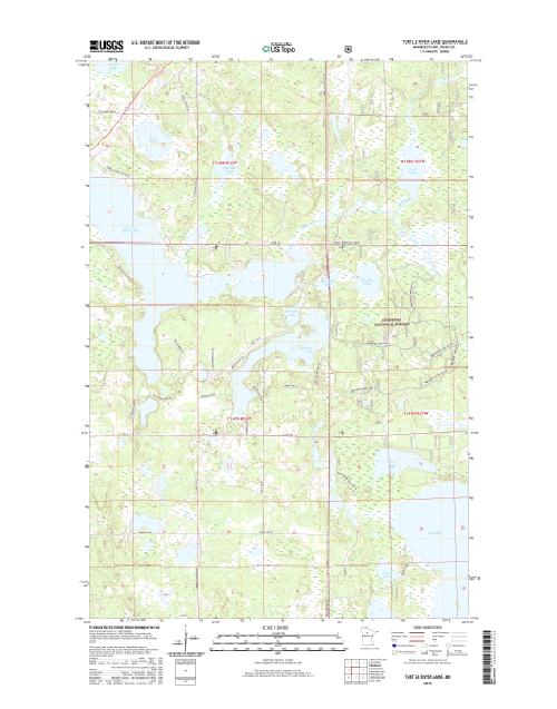 MyTopo Turtle River Lake, Minnesota USGS Quad Topo Map