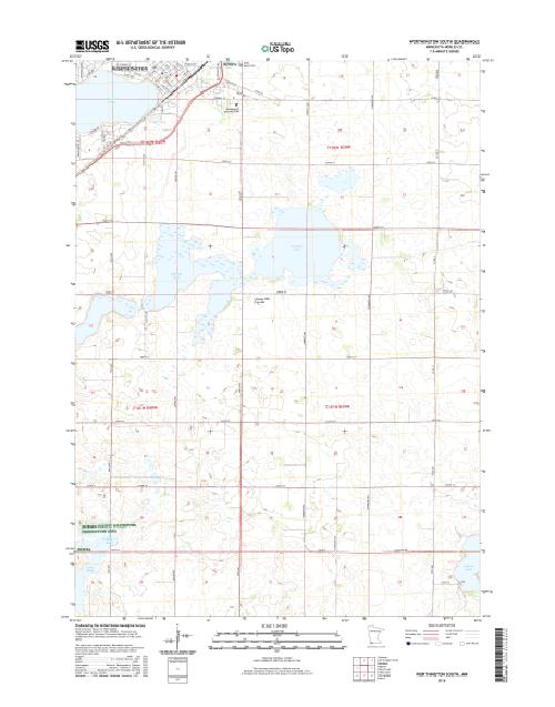 MyTopo Worthington South, Minnesota USGS Quad Topo Map
