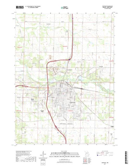 MyTopo Carthage, Missouri USGS Quad Topo Map