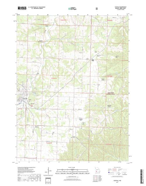 MyTopo Cassville, Missouri USGS Quad Topo Map