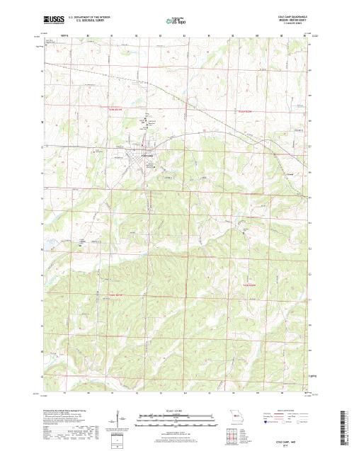 MyTopo Cole Camp, Missouri USGS Quad Topo Map