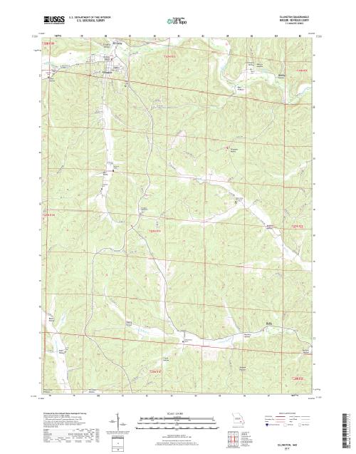 MyTopo Ellington, Missouri USGS Quad Topo Map