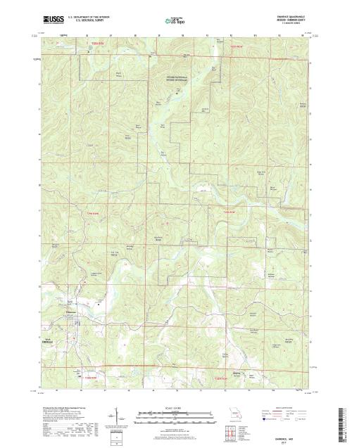 MyTopo Eminence, Missouri USGS Quad Topo Map