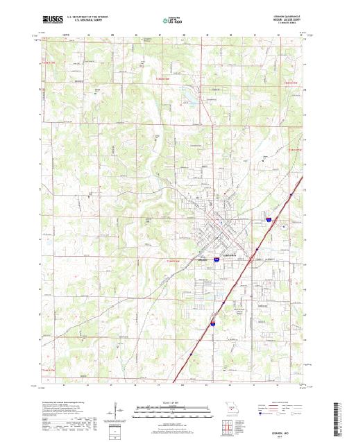 MyTopo Lebanon, Missouri USGS Quad Topo Map