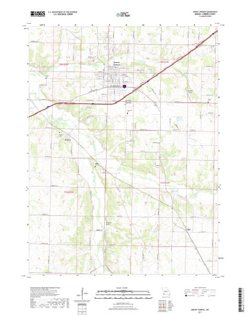 MyTopo Mount Vernon, Missouri USGS Quad Topo Map
