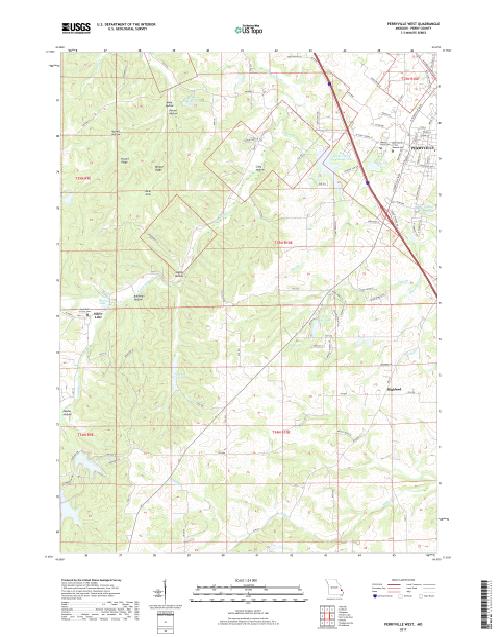MyTopo Perryville West, Missouri USGS Quad Topo Map