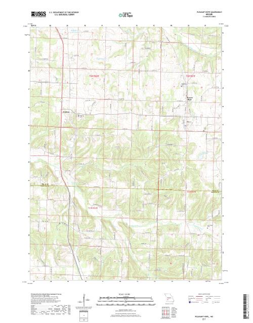 MyTopo Pleasant Hope, Missouri USGS Quad Topo Map