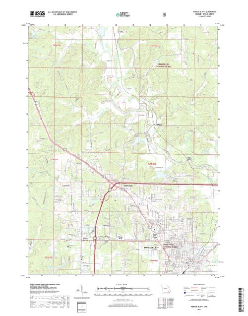MyTopo Poplar Bluff, Missouri USGS Quad Topo Map