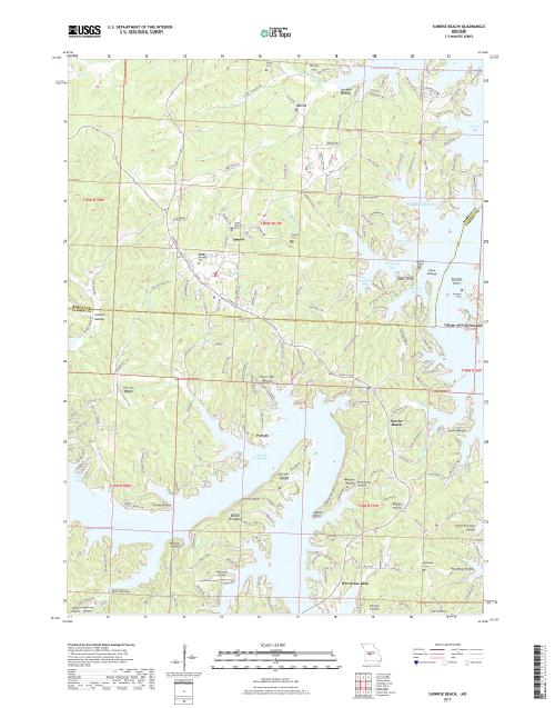MyTopo Sunrise Beach, Missouri USGS Quad Topo Map