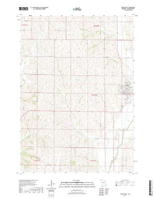 MyTopo Tarkio West, Missouri USGS Quad Topo Map
