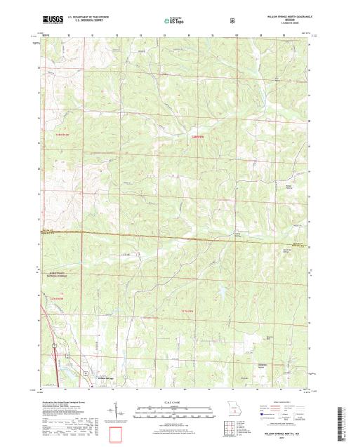 MyTopo Willow Springs North, Missouri USGS Quad Topo Map