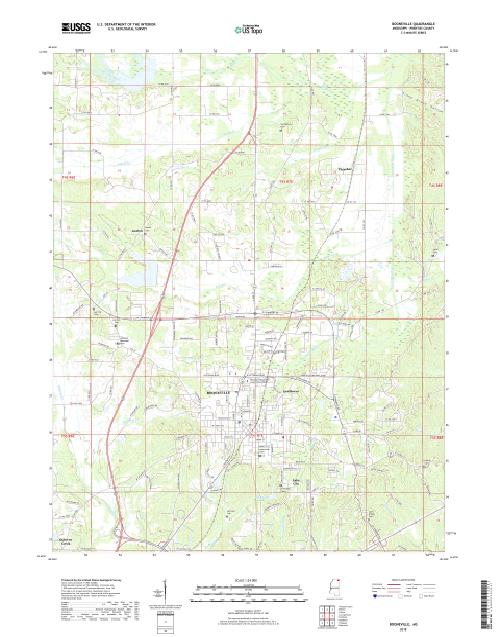 MyTopo Booneville, Mississippi USGS Quad Topo Map