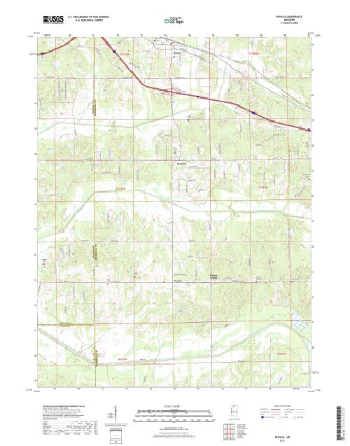 MyTopo Byhalia, Mississippi USGS Quad Topo Map