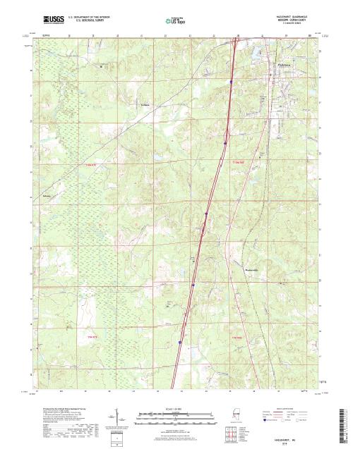 MyTopo Hazlehurst, Mississippi USGS Quad Topo Map