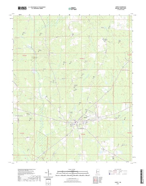 MyTopo Liberty, Mississippi USGS Quad Topo Map