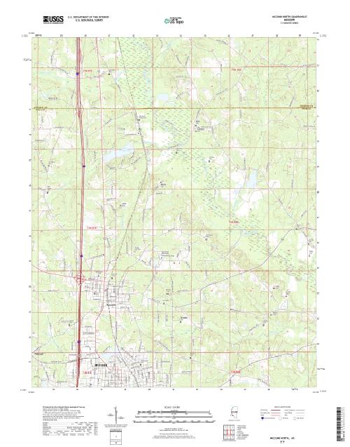 MyTopo North, Mississippi USGS Quad Topo Map