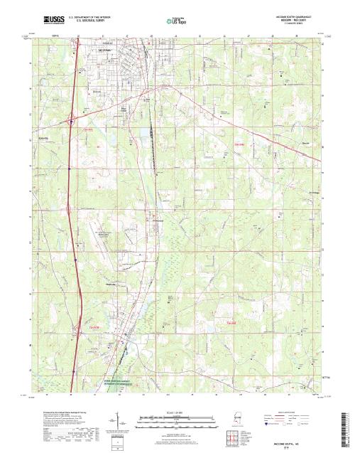 MyTopo South, Mississippi USGS Quad Topo Map