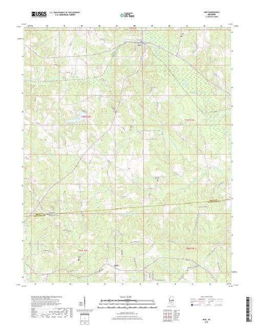 MyTopo Mize, Mississippi USGS Quad Topo Map