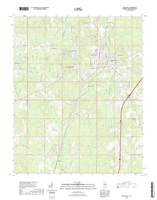 MyTopo Poplarville, Mississippi USGS Quad Topo Map