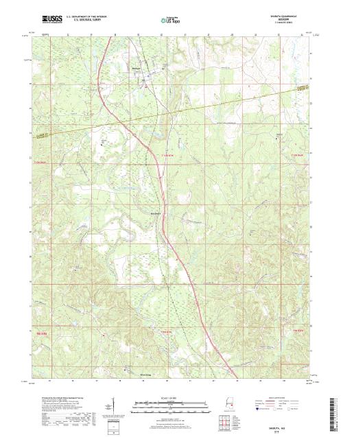 MyTopo Shubuta, Mississippi USGS Quad Topo Map
