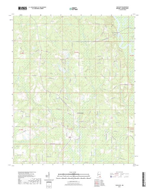 MyTopo Vancleave, Mississippi USGS Quad Topo Map