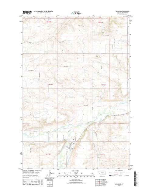 MyTopo Absarokee, Montana USGS Quad Topo Map