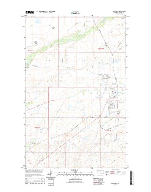 MyTopo Browning, Montana USGS Quad Topo Map