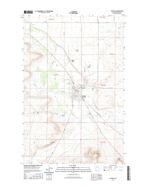 MyTopo Choteau, Montana USGS Quad Topo Map