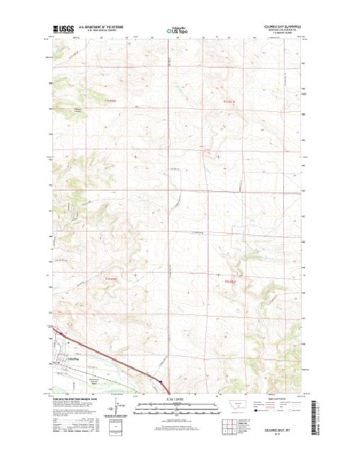 MyTopo Columbus East, Montana USGS Quad Topo Map