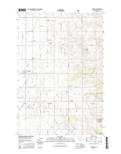 MyTopo Corvallis, Montana USGS Quad Topo Map