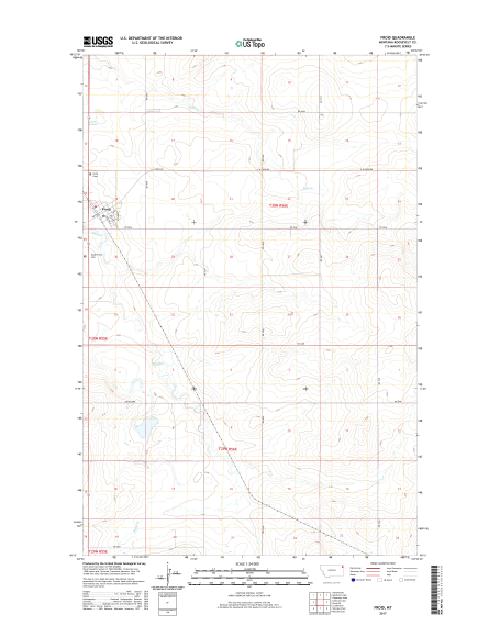 MyTopo Froid, Montana USGS Quad Topo Map