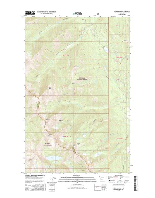 MyTopo Howard Lake, Montana USGS Quad Topo Map