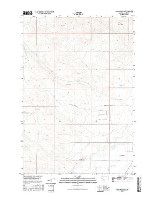MyTopo Twin Bridges SW, Montana USGS Quad Topo Map