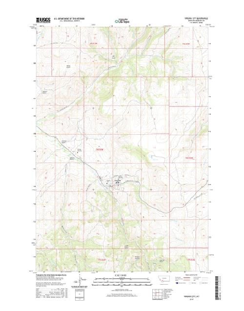 MyTopo Virginia City, Montana USGS Quad Topo Map