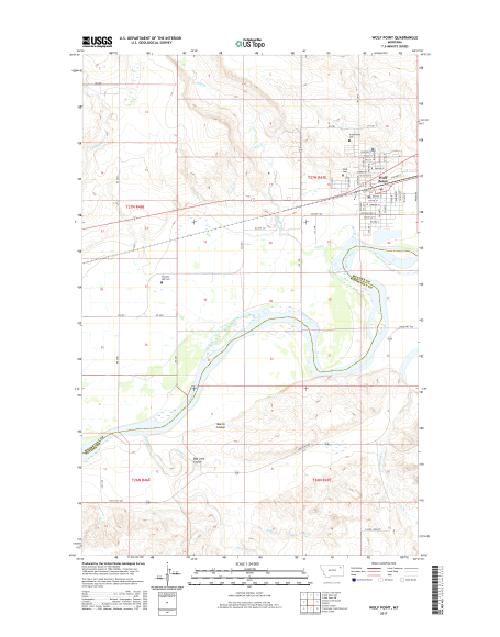 MyTopo Wolf Point, Montana USGS Quad Topo Map
